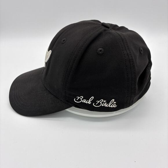 Bad Birdie Black Embroidered Bird Script Snapback Golf Hat Cap PGA LIV Preppy - Picture 3 of 10